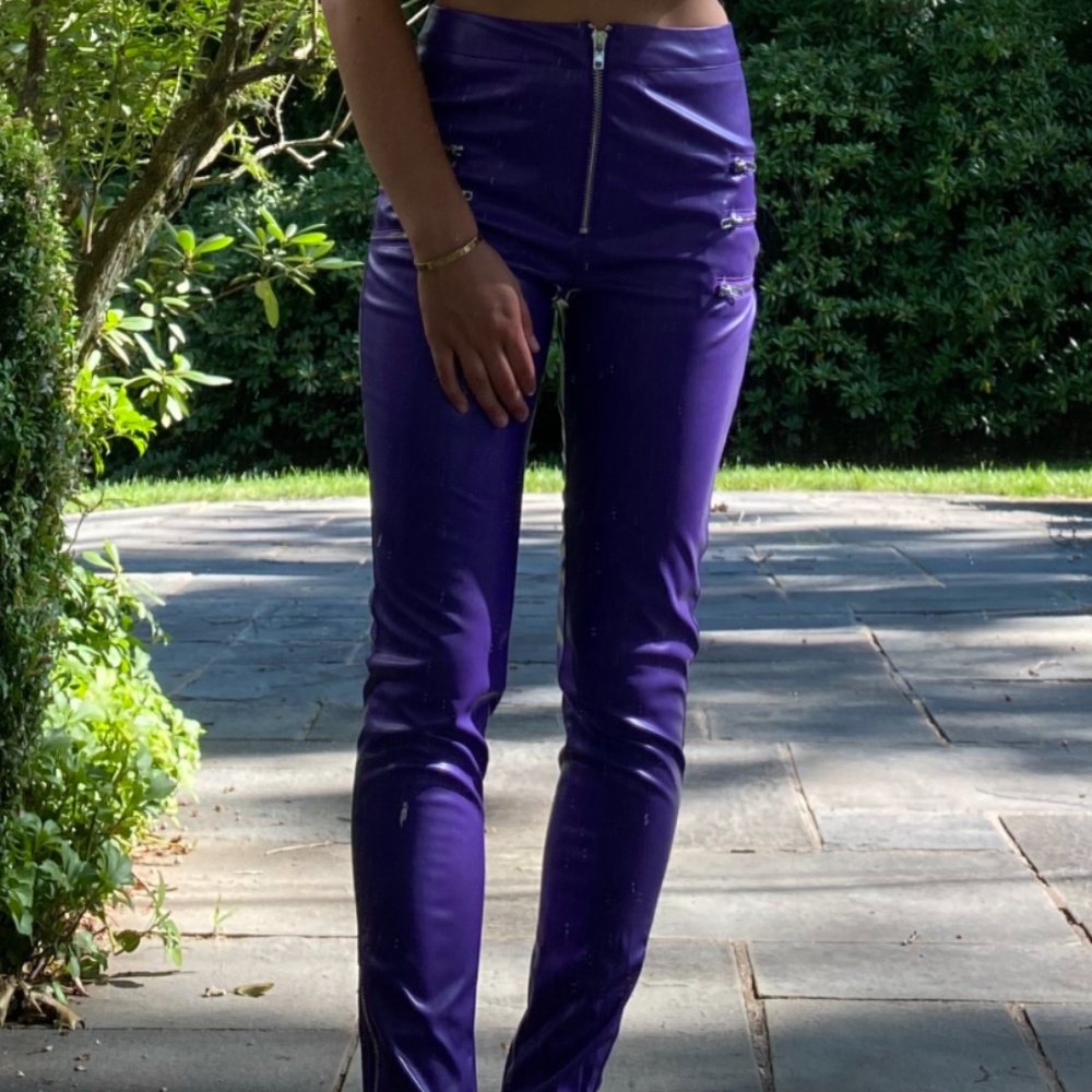 Capsule purple leather pants 🍇💜👾💟